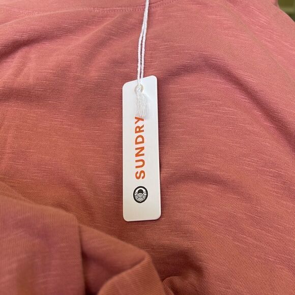 Sundry Bodycon Lantern Long Sleeve Stretch Faded Rose Mini Stretchy Dress Sz Sm - Picture 6 of 10